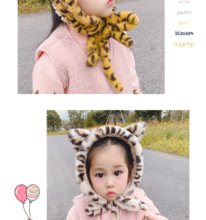 Fashion Gray Leopard Print Recommended For 2-12 Years Old Leopard Print Plush Strap Childrens Earmuffs,Fashion earmuffs