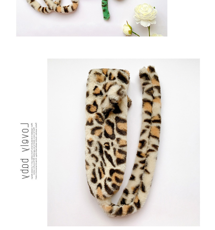 Fashion Green Leopard Print Recommended For About 2-12 Years Old Leopard Print Plush Strap Childrens Earmuffs,Fashion earmuffs