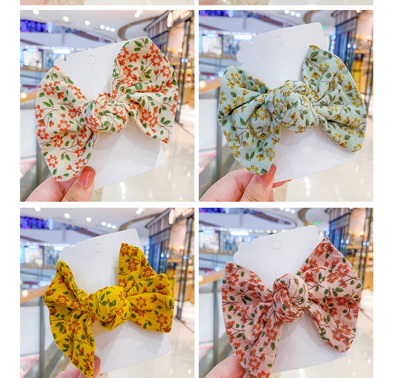 Fashion Ribbon Bow [yellow] Childrens Hairpin With Fabric Floral Bow,Kids Accessories