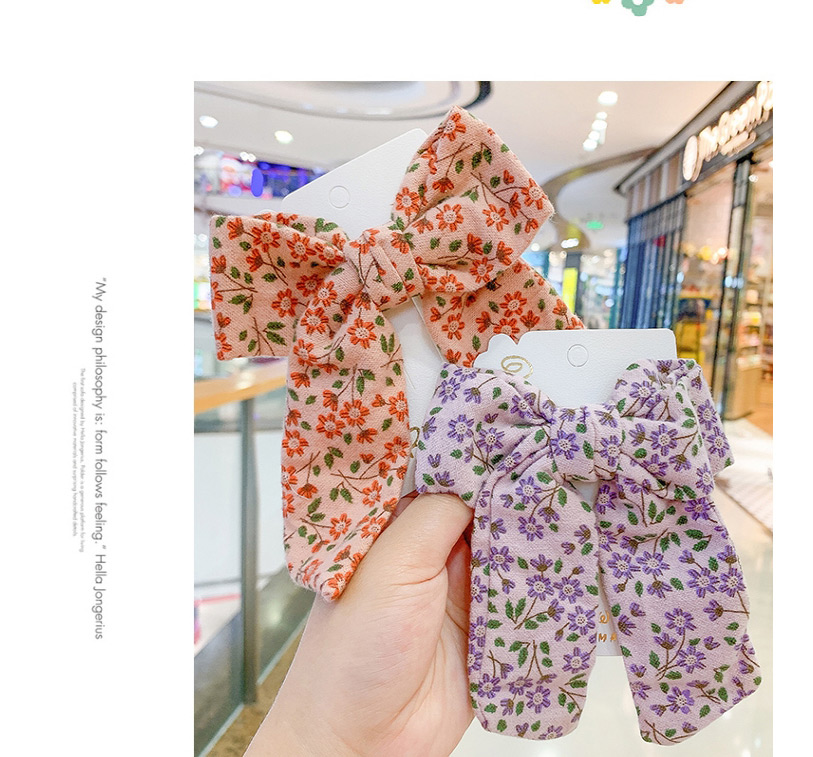 Fashion Ribbon Bow [purple] Childrens Hairpin With Fabric Floral Bow,Kids Accessories