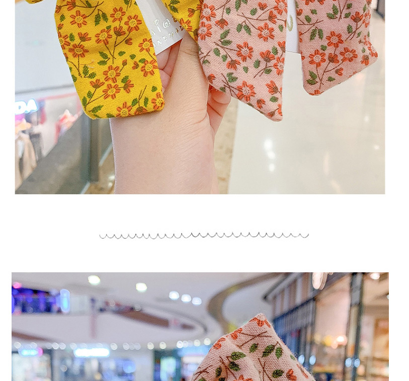Fashion Floral Bow [yellow] Childrens Hairpin With Fabric Floral Bow,Kids Accessories