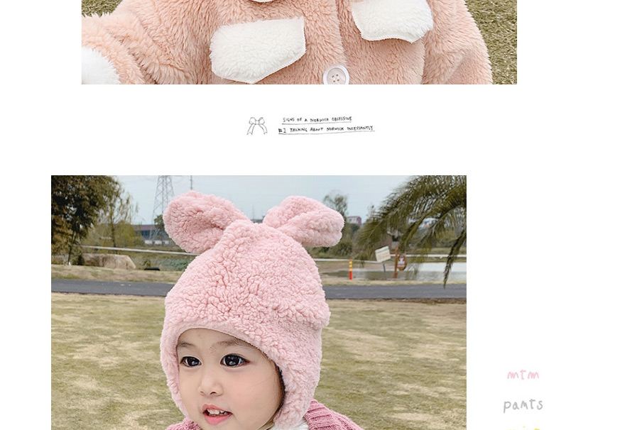 Fashion Light Green 6 Months-8 Years Old Bunny Ears Lamb Fur Children Hat,Children