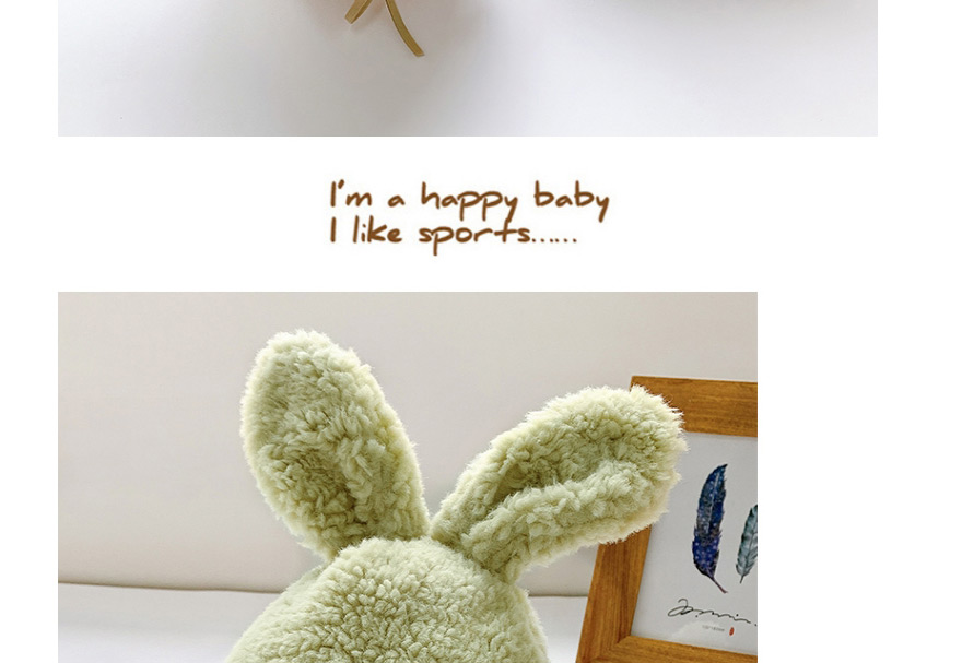 Fashion Light Green 6 Months-8 Years Old Bunny Ears Lamb Fur Children Hat,Children