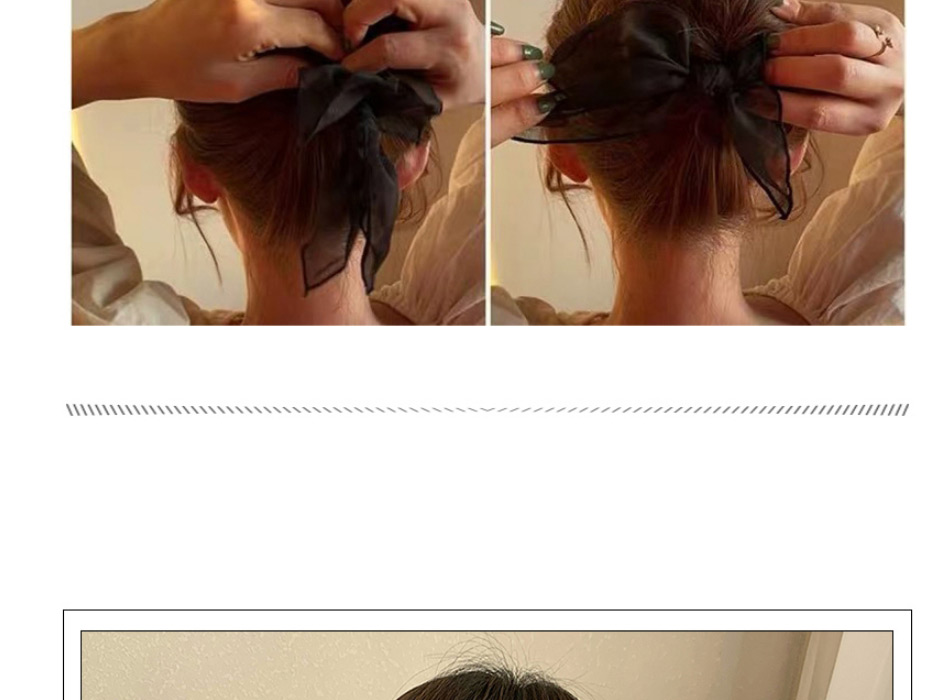 Fashion Black Butterfly Dot Printed Meatball Head Hair Tie Artifact,Hair Ring