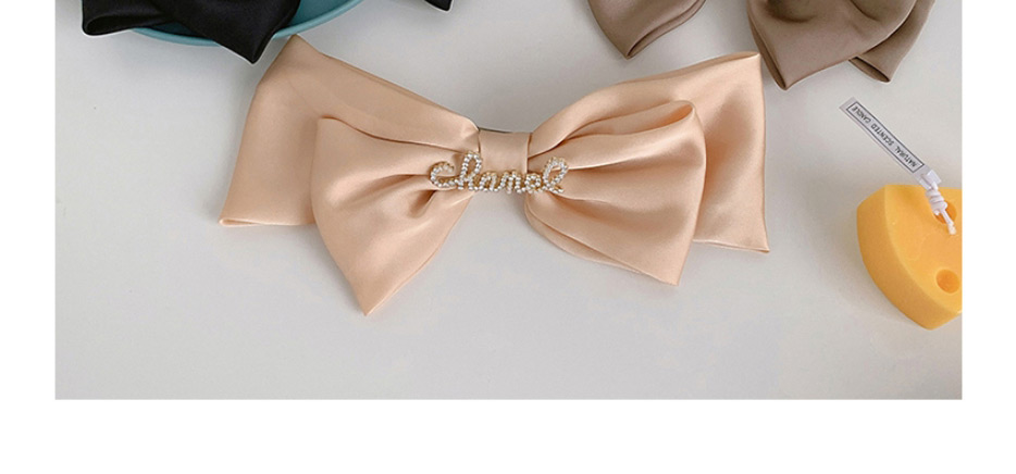 Fashion Pink Big Bow Letter Diamond Alloy Hairpin,Hairpins