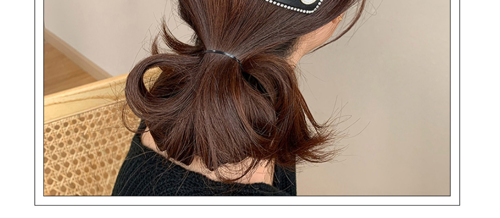 Fashion Black Diamond Pearl Geometric Alloy Hairpin,Hairpins