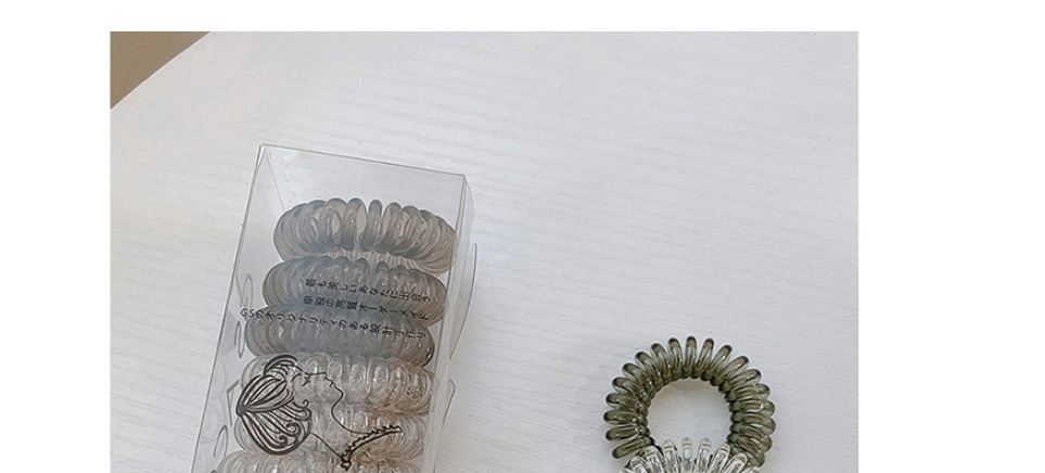 Fashion Transparent Gradient Phone Cord Hair Rope Set,Hair Ring