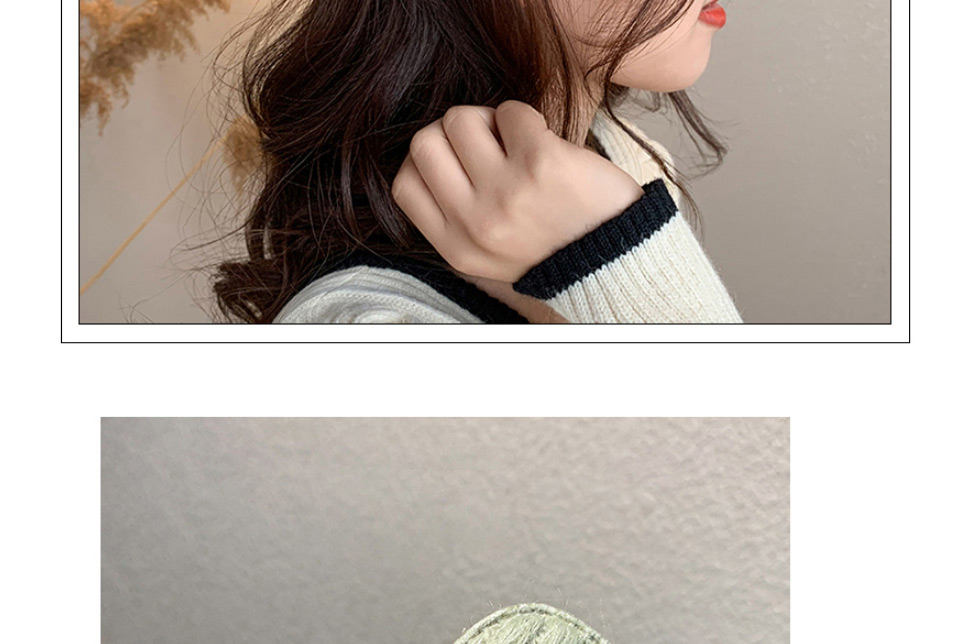 Fashion Khaki Square Wool Knitted Geometric Alloy Hairpin,Hairpins