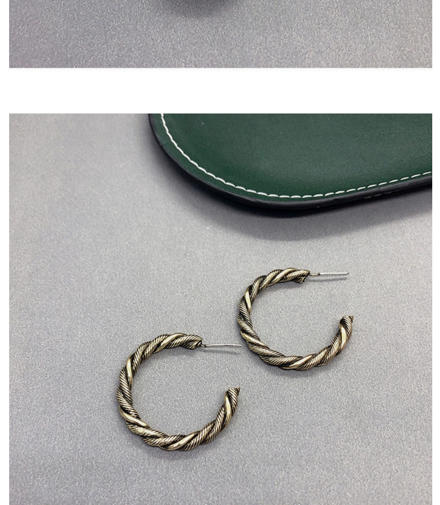 Fashion Thread Type Distressed Alloy Round Flower Geometric Earrings,Stud Earrings