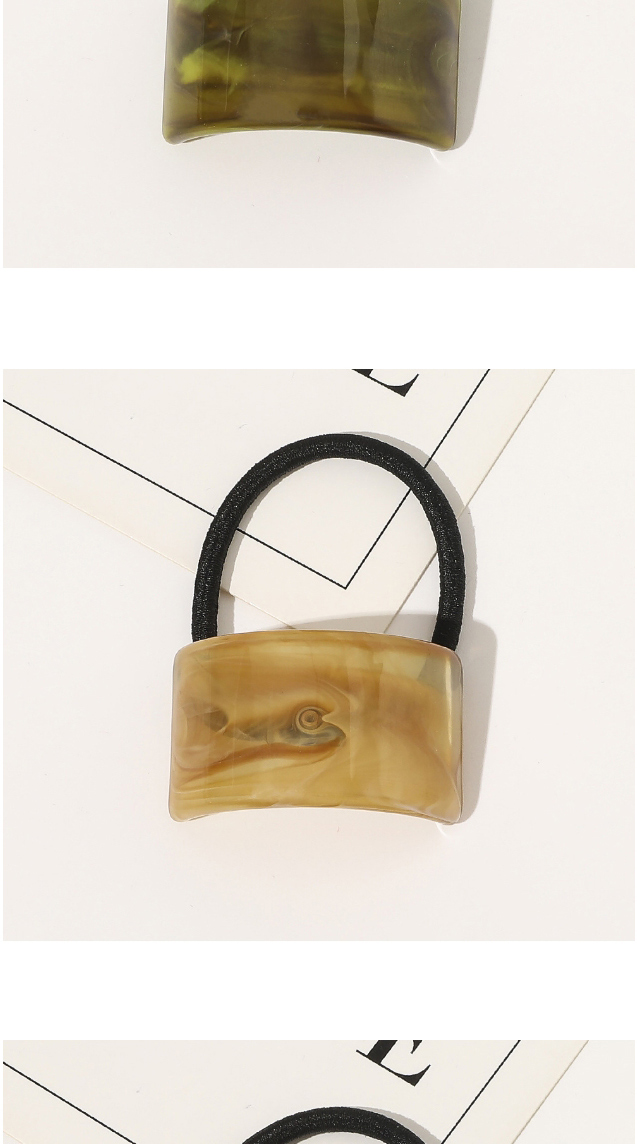 Fashion Concave Amber Resin-like Geometric Concave And Convex Hair Rope,Hair Ring