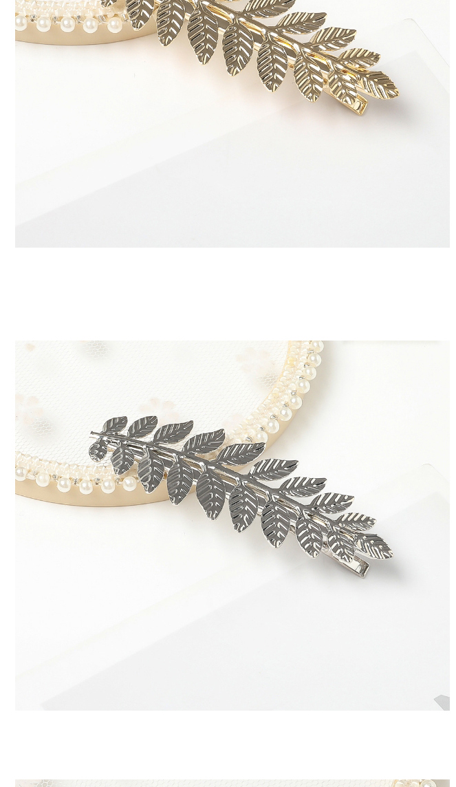 Fashion New Alloy Leaf Insert Comb-gold Alloy Leaf Gold Coin Portrait Geometric Headband Hairpin,Hairpins