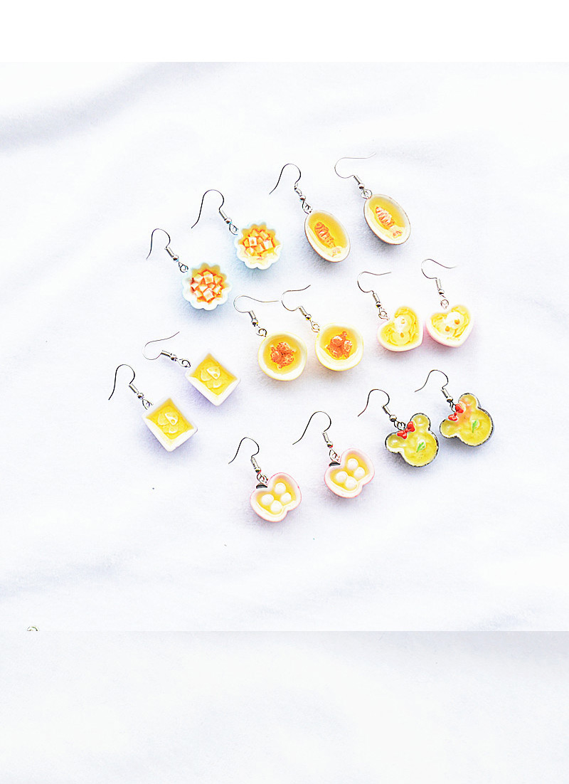 Fashion Minnie Dumplings Fun Simulation Food Resin Alloy Earrings,Drop Earrings