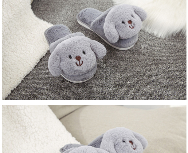 Fashion Pink Puppies Baotou Childrens Cotton Slippers,Slippers
