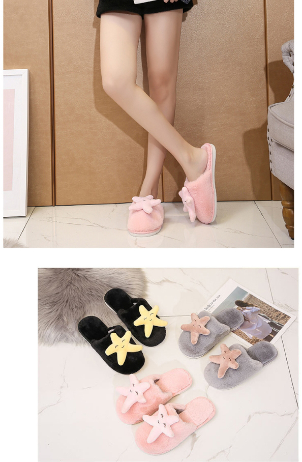 Fashion Baotou Starfish Grey Starfish Doll Flat Baotou Slippers,Slippers