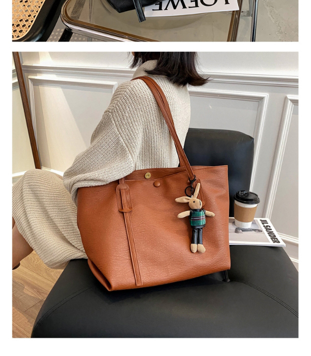 Fashion Brown Bag Solid Color Stitching Soft Leather Shoulder Bag,Messenger bags