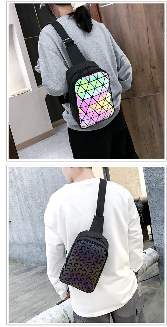 Fashion Geometry Luminous Geometric Diamond Shoulder Bag,Messenger bags