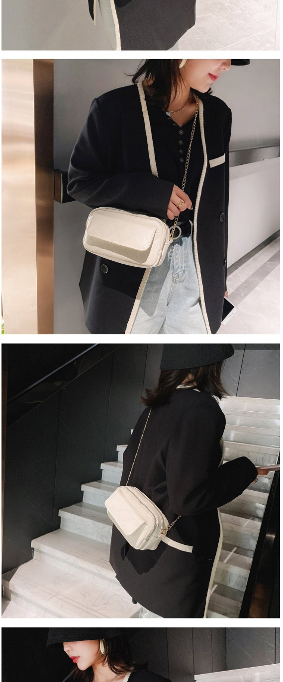 Fashion Black Flap Diamond Chain Crossbody Shoulder Bag,Messenger bags