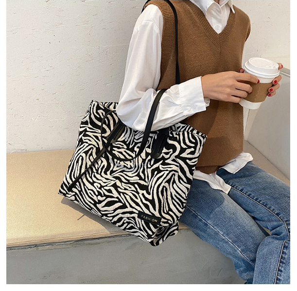 Fashion Zebra Canvas Zebra Print Shoulder Bag,Messenger bags