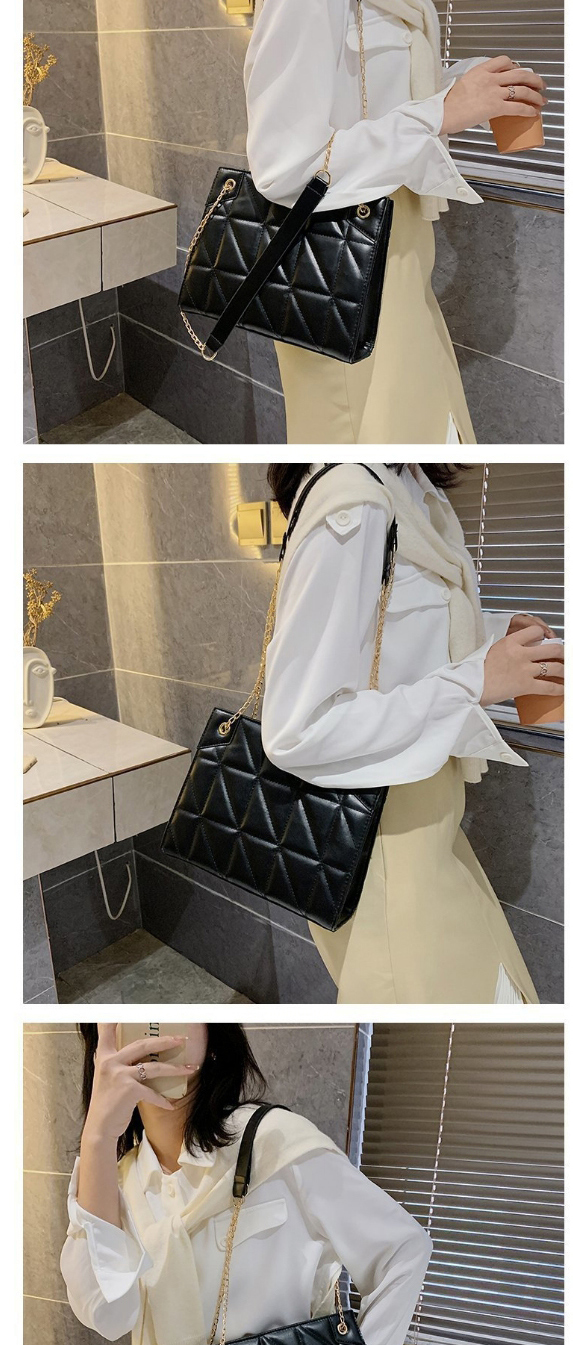 Fashion Black Chain Diamond Shoulder Crossbody Bag,Shoulder bags