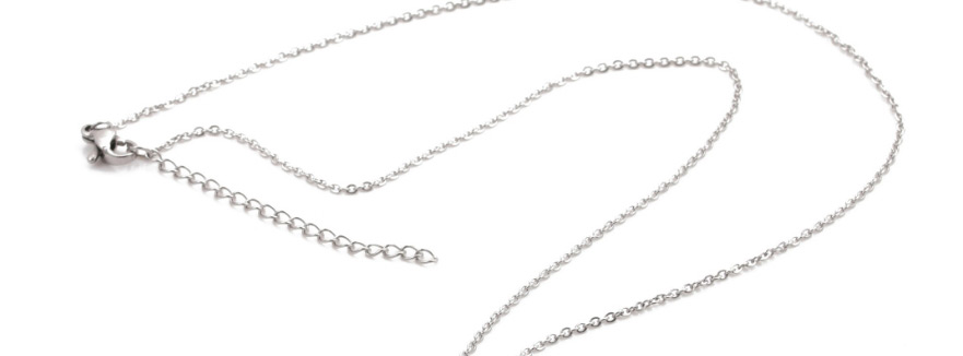 Fashion Crystal A Stainless Steel Chain Crystal Hexagonal Pillar Pendant Necklace,Necklaces