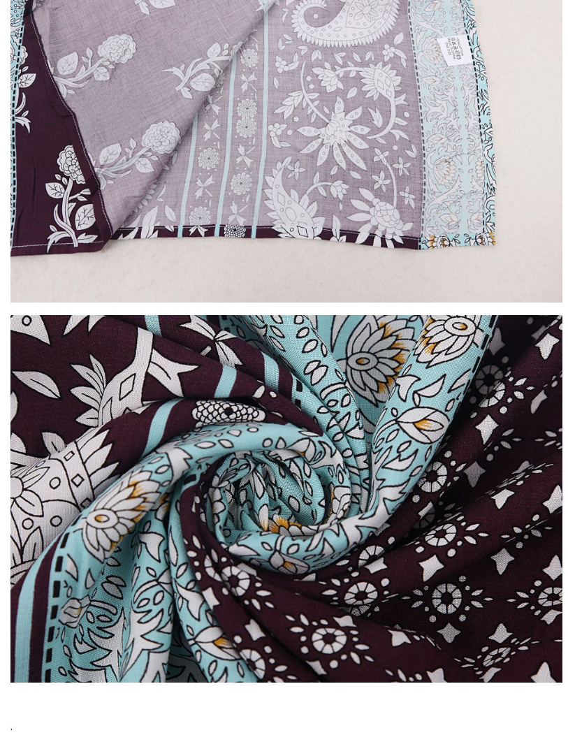 Fashion Printing Flower Print Contrast Color Bandage Sunscreen Blouse,Sunscreen Shirts