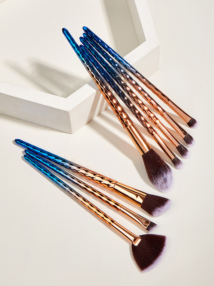 Fashion Royal Blue 8 Pcs-water Ripple Makeup Brush,Beauty tools