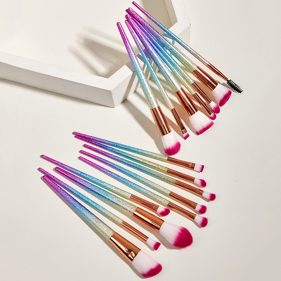 Fashion Color Mixing 16-frosted Makeup Brushes,Beauty tools