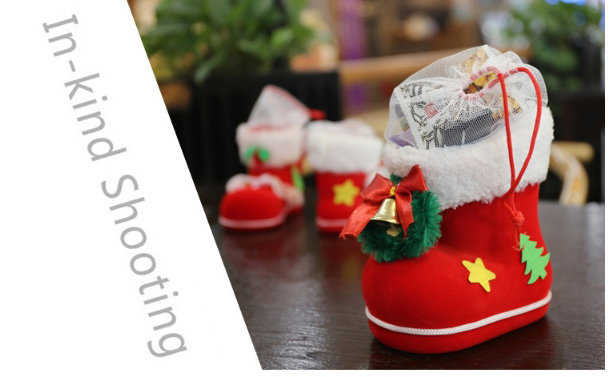 Fashion Small (in Stock) Christmas Boots Candy Box Bag Christmas Socks,Festival & Party Supplies