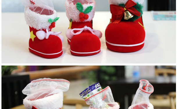 Fashion Large (in Stock) Christmas Boots Candy Box Bag Christmas Socks,Festival & Party Supplies