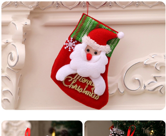 Fashion Letter Card Socks【bear】 Santa Letter Christmas Stocking,Festival & Party Supplies