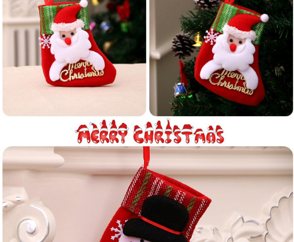 Fashion Alphabet Brand Socks【snowman】 Santa Letter Christmas Stocking,Festival & Party Supplies