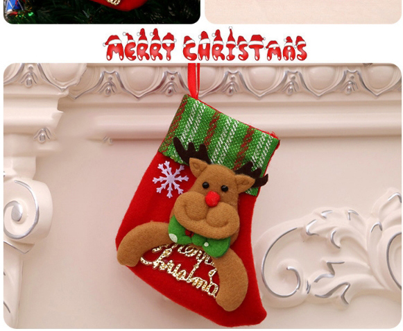 Fashion Letter Brand Socks【deer】 Santa Letter Christmas Stocking,Festival & Party Supplies