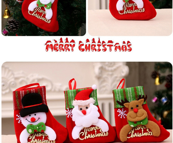 Fashion Letter Brand Socks【deer】 Santa Letter Christmas Stocking,Festival & Party Supplies