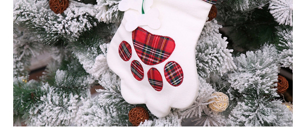 Fashion Green Dog Paw Christmas Sock Bag Tree Pendant,Festival & Party Supplies