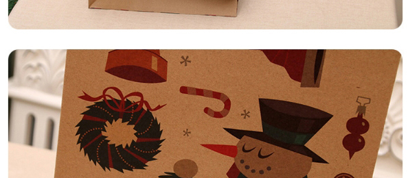 Fashion Medium [26*10*32cm] No. 3 Christmas Hand Kraft Paper Bag,Festival & Party Supplies
