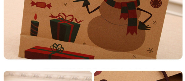 Fashion Medium [26*10*32cm] No. 1 Christmas Hand Kraft Paper Bag,Festival & Party Supplies