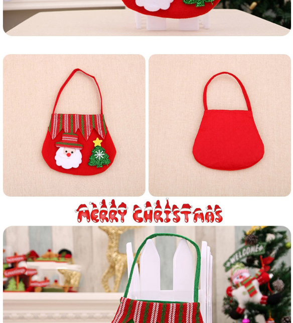 Fashion Deer Christmas Supplies Brushed Cloth Apple Tote Bag,Festival & Party Supplies