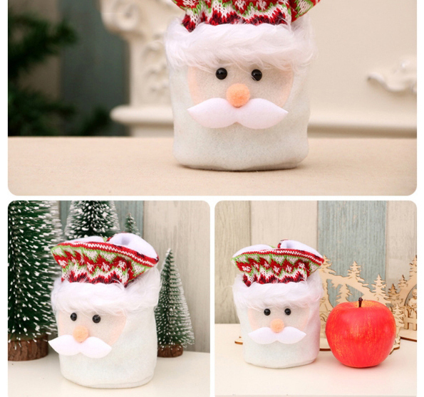Fashion Old Man Christmas Old Man Snowman Candy Apple Closing Gift Bag,Festival & Party Supplies