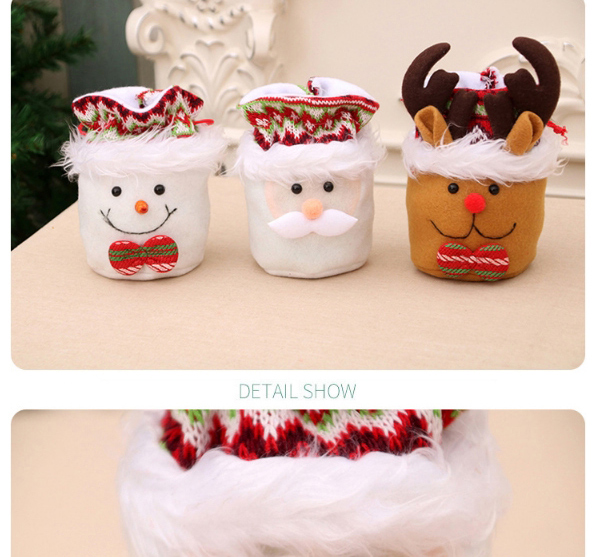 Fashion Old Man Christmas Old Man Snowman Candy Apple Closing Gift Bag,Festival & Party Supplies