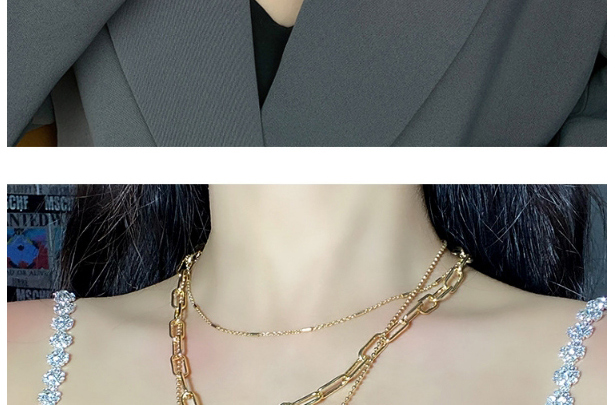 Fashion Golden Portrait Round Pearl Alloy Multilayer Necklace,Pendants