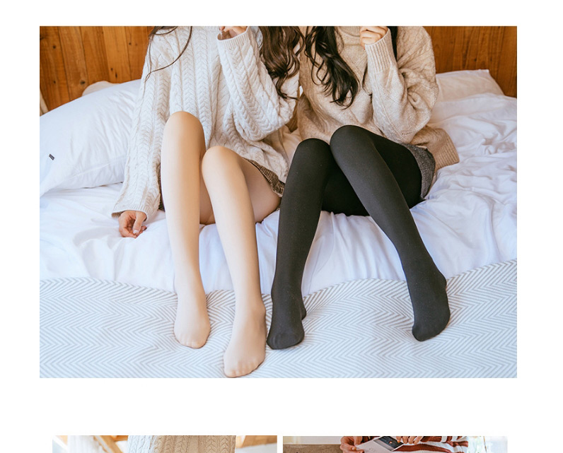 Fashion 220g Foot (plus Velvet) Black One Piece Plus Velvet Thick Pantyhose Light Leg Artifact,Fashion Stockings