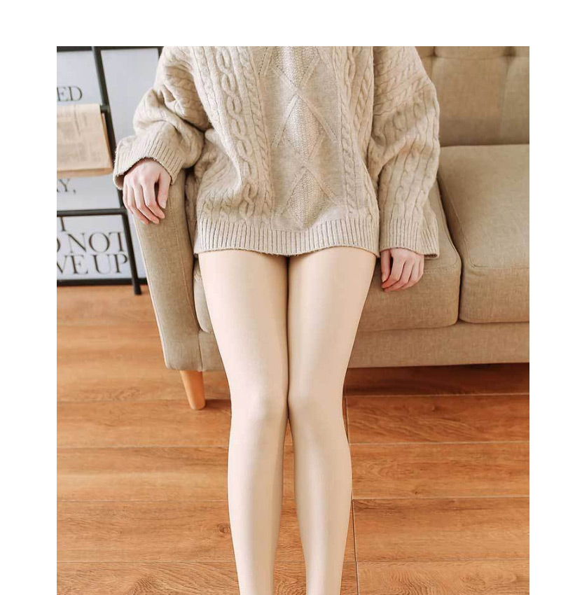 Fashion Thick Velvet-butterfly Dark Complexion Double-layer Fake Fleshy Natural Plus Velvet Thickening Base Stockings Bare Legs Artifact,Fashion Stockings