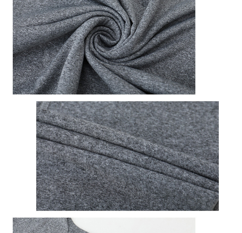Fashion Light Gray V-neck Thin Fleece Mens Seamless Thermal Underwear Suit,SLEEPWEAR & UNDERWEAR