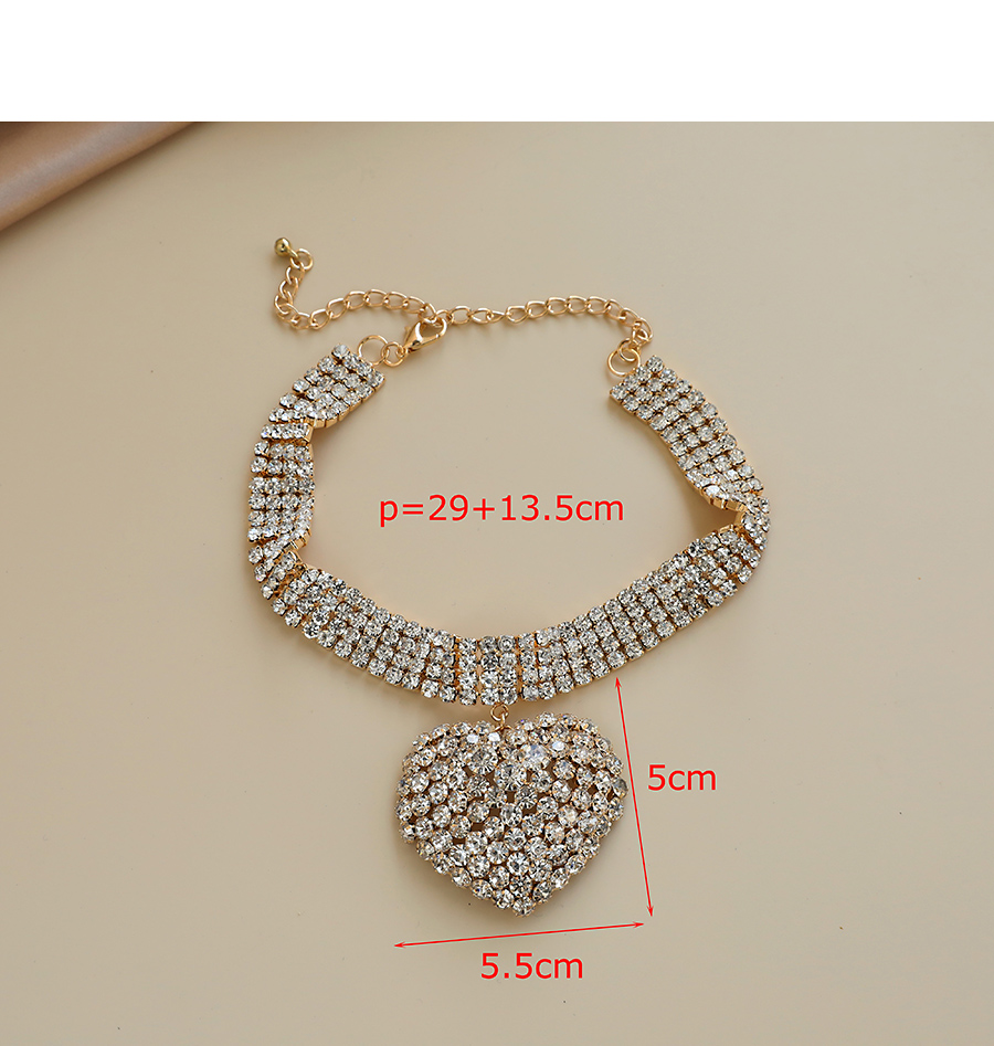 Fashion Gold Color Alloy Diamond Love Necklace,Pendants