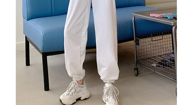 Fashion Gray Loose Waist High-waisted Elastic Waist Pant,Pants