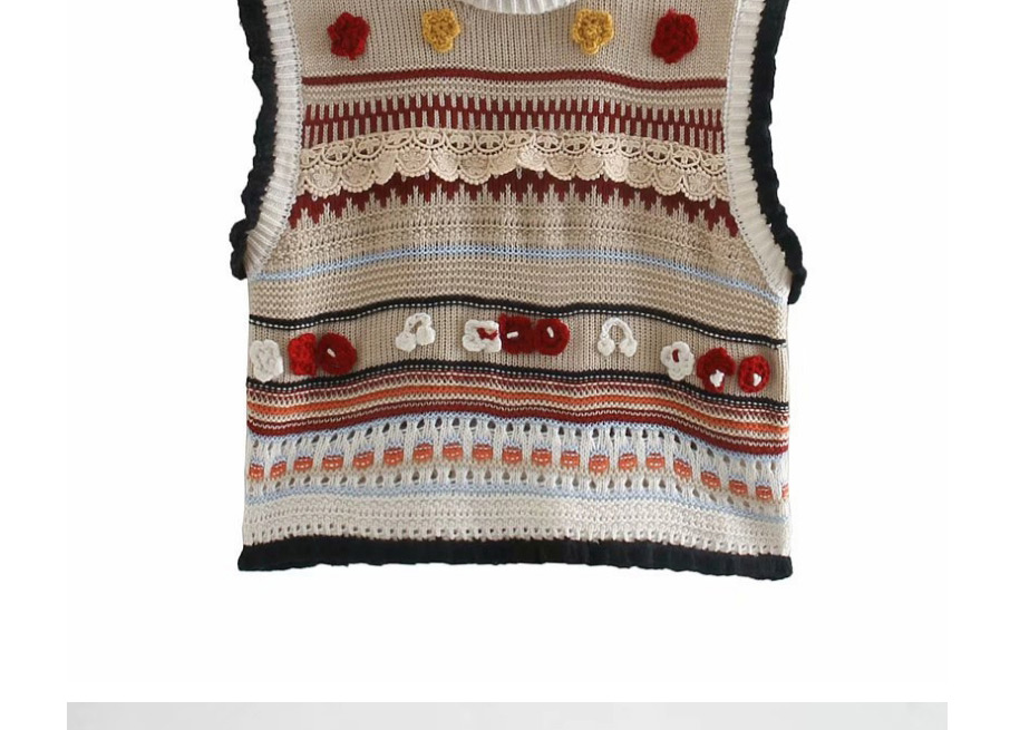 Fashion Color Mixing Textured Knitted Slim Fit Sweater Vest,Sweater
