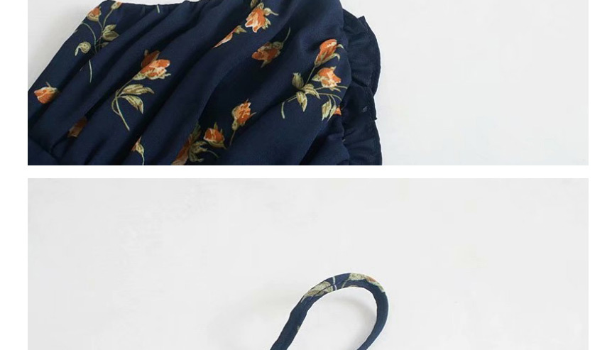 Fashion Printing Flower Print Suspender Backless Dress,Long Dress