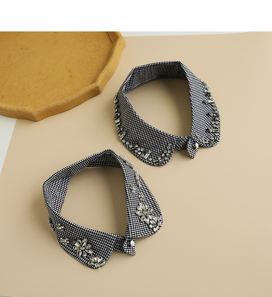 Fashion Section 4 Fabric Alloy False Collar With Diamonds,Thin Scaves