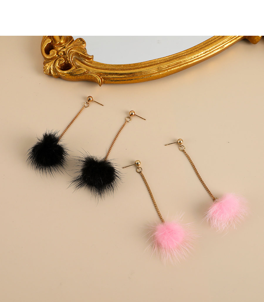 Fashion Pink Alloy Resin Pearl Flower Earrings,Stud Earrings