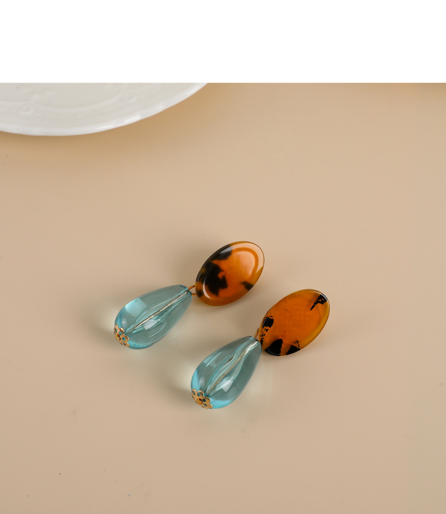 Fashion Blue Alloy Resin Pearl Flower Earrings,Stud Earrings